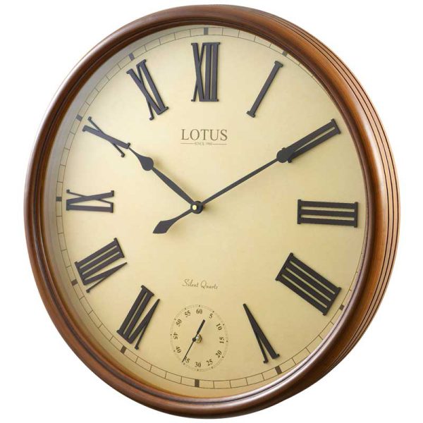 ساعت دیواری چوبی لوتوس مدل BEVERLYHILLS کد W-152
