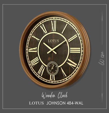 ساعت دیواری چوبی لوتوس مدل JOHNSON کد WAL-484