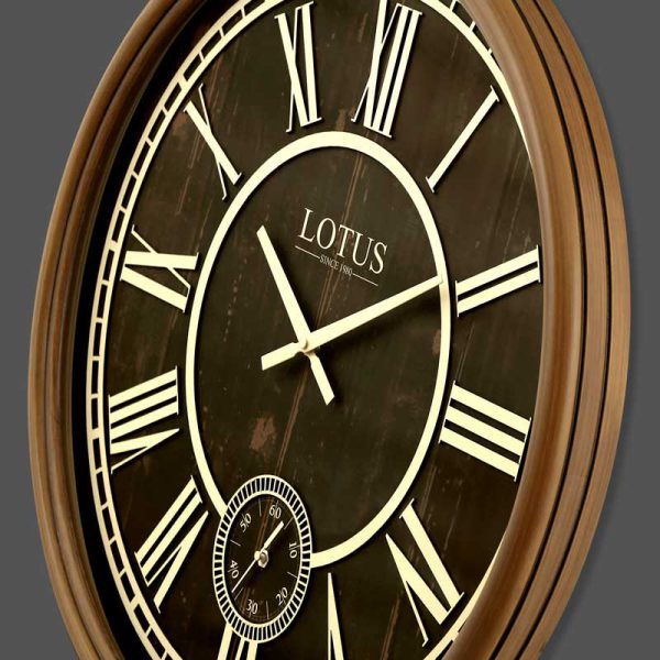 ساعت دیواری چوبی لوتوس مدل JOHNSON کد WAL-484