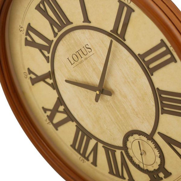 ساعت دیواری چوبی لوتوس مدل ATLANTA کد W-151